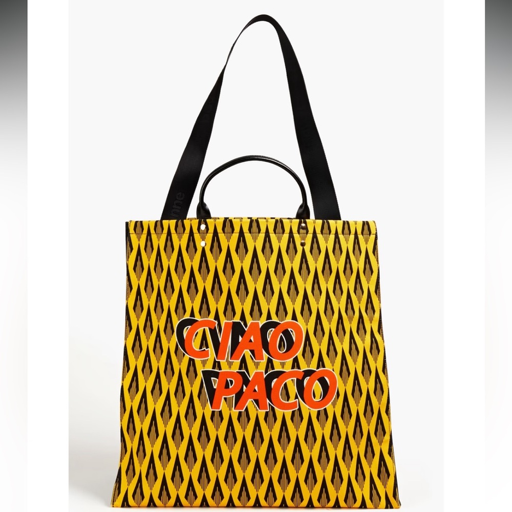 RABANNE Printed canvas tote